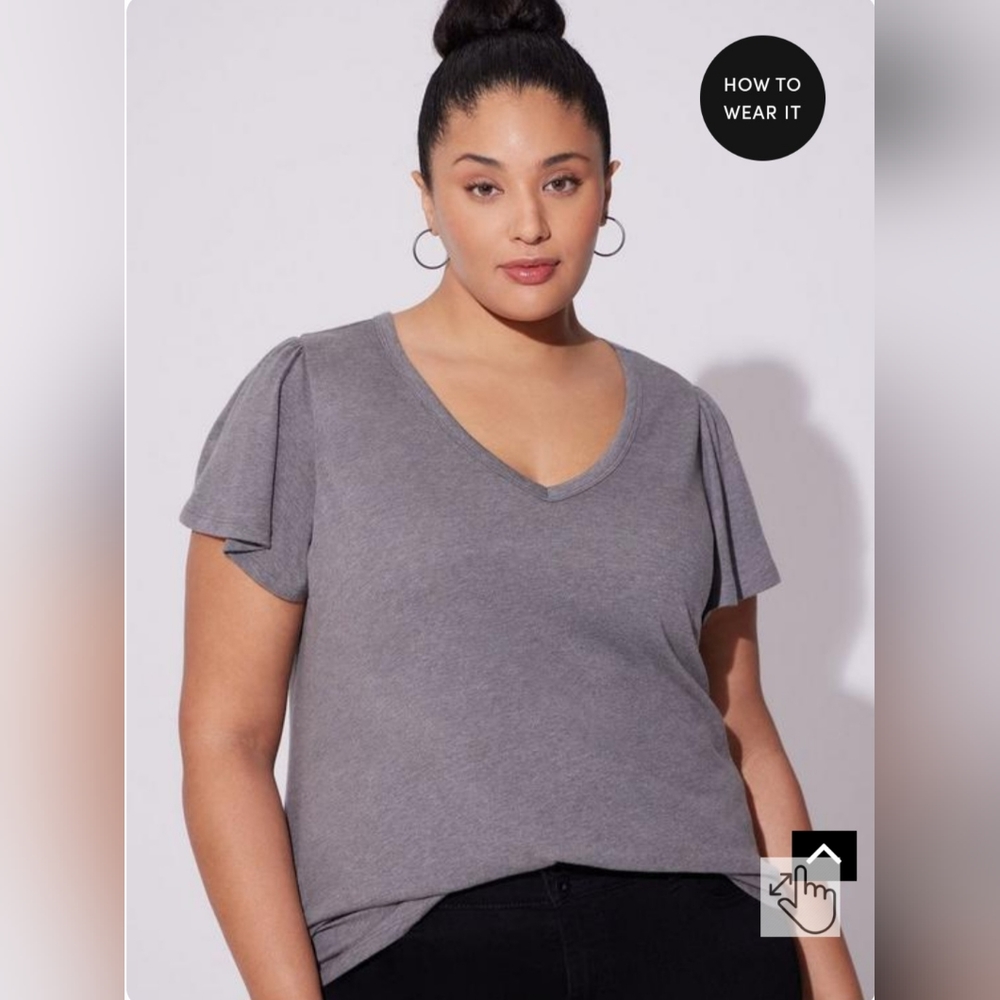 Torrid flutter sleeve tee